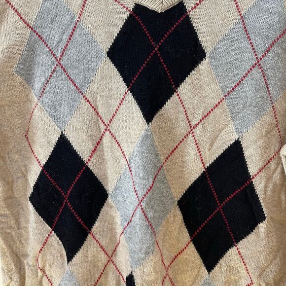 The Children's Place Boys Tan Argyle V-Neck Sweater Size 7/8 Medium - Picture 4 of 8